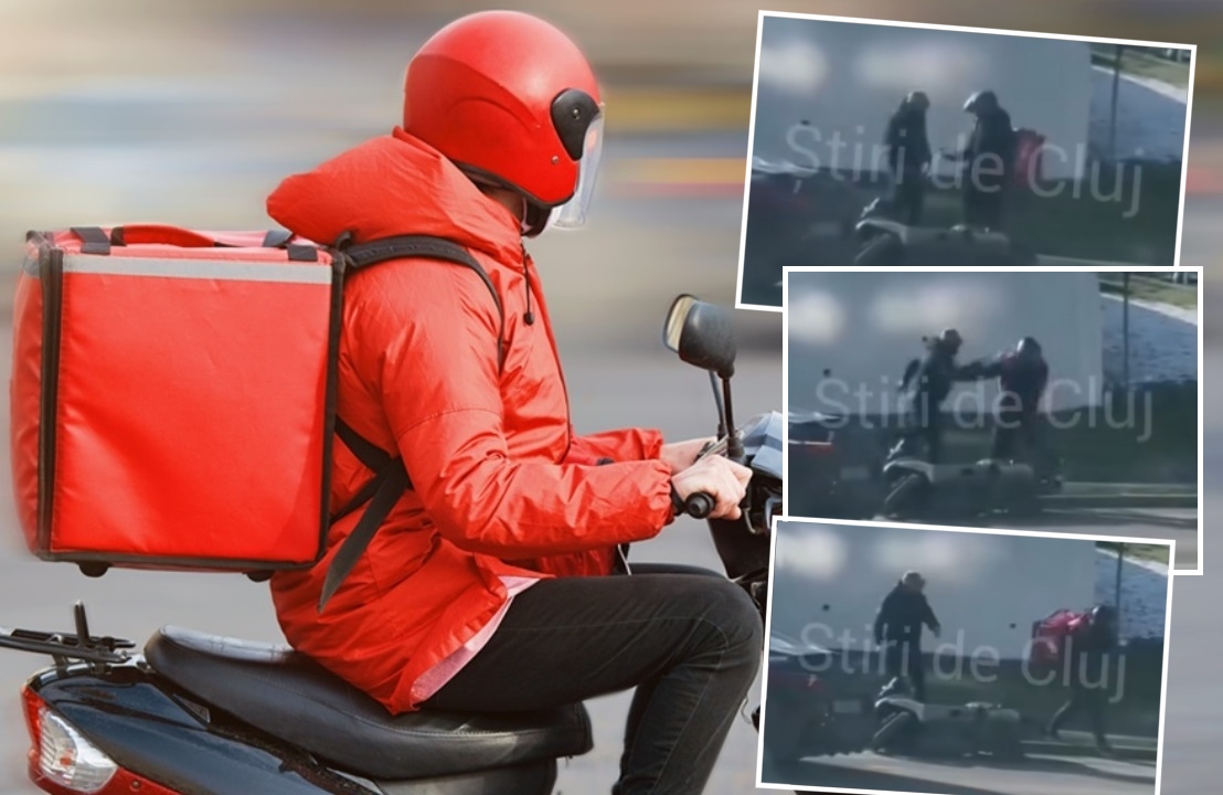 Continua agresiunile împotriva livratorilor asiatici. Încă un curier a fost lovit în trafic, la Cluj, de un posesor de BMW. VIDEO