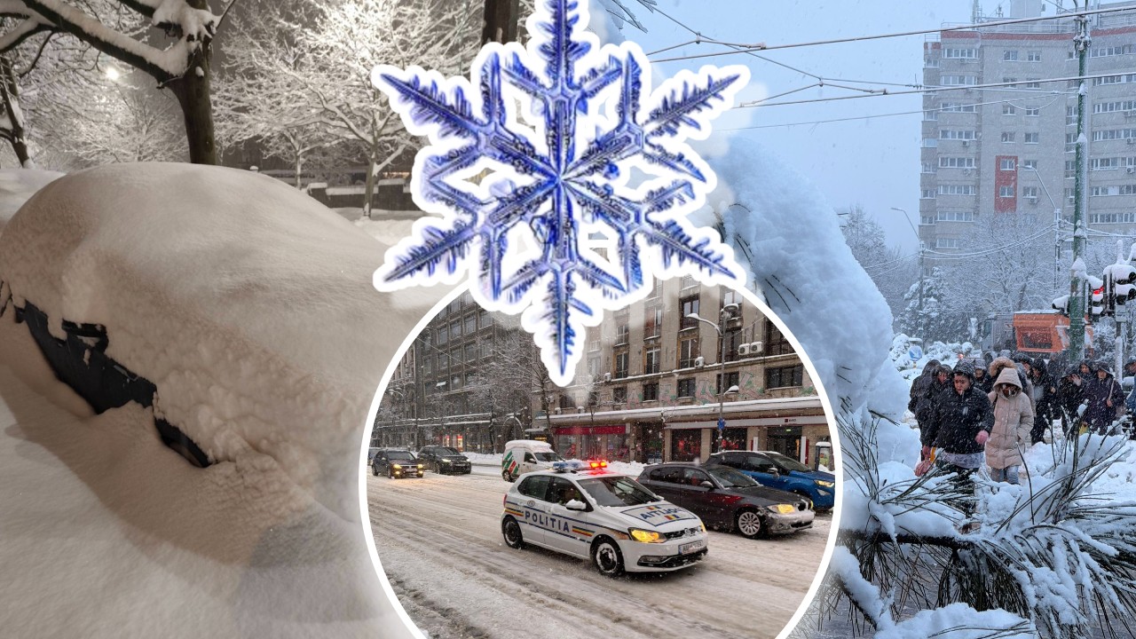 Prognoza meteo nu e deloc bună. Vreme deosebit de rece, ninsori masive și viscol cu vizibilitate sub 100 m