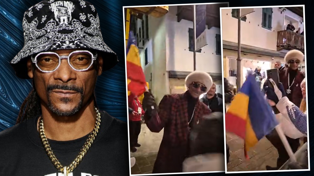 Snoop Dogg a fluturat steagul României la Jocurile Olimpice de Iarnă din Italia. Imaginile au devenit virale pe internet