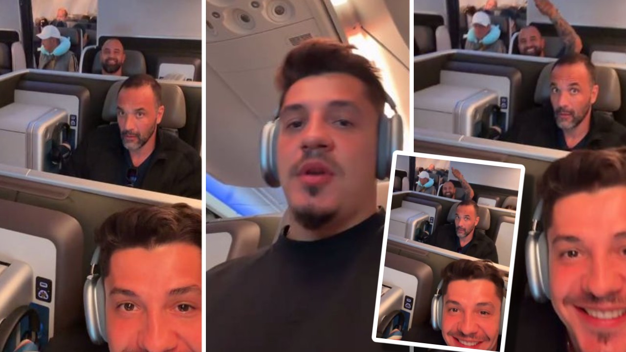 VIDEO! Ion Ion Țiriac, Alex Bodi și Bogdan de la Ploiești, refugiați de lux la clasa business în primul avion din Dubai! Toți, milionari în euro, s-au întors cu primul zbor la București!