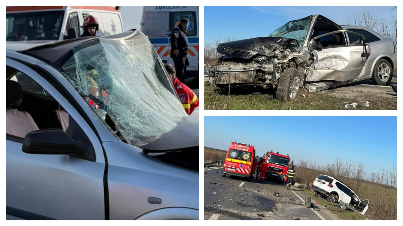 Accident grav pe DN6, în județul Giurgiu. Un bărbat a murit, altul a fost grav rănit și transportat la spital