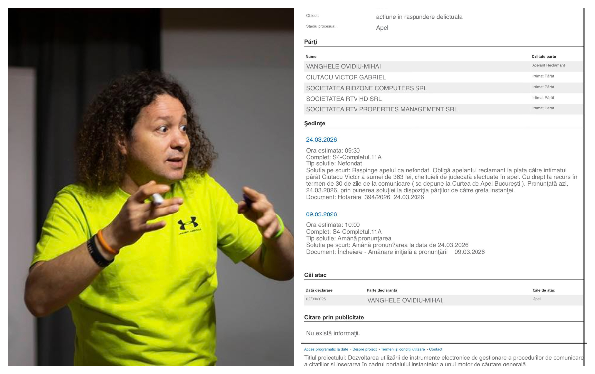 Victor Ciutacu a mai câştigat un proces: „Dă, bă, borfașule, banii înapoi!”