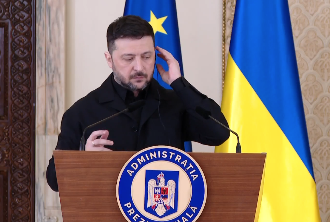Volodimir Zelenski, mulțumiri aduse României pentru sprijinirea Ucrainei în război: „Rusia nu trebuie să aibă liniște în Europa, e un agresor”