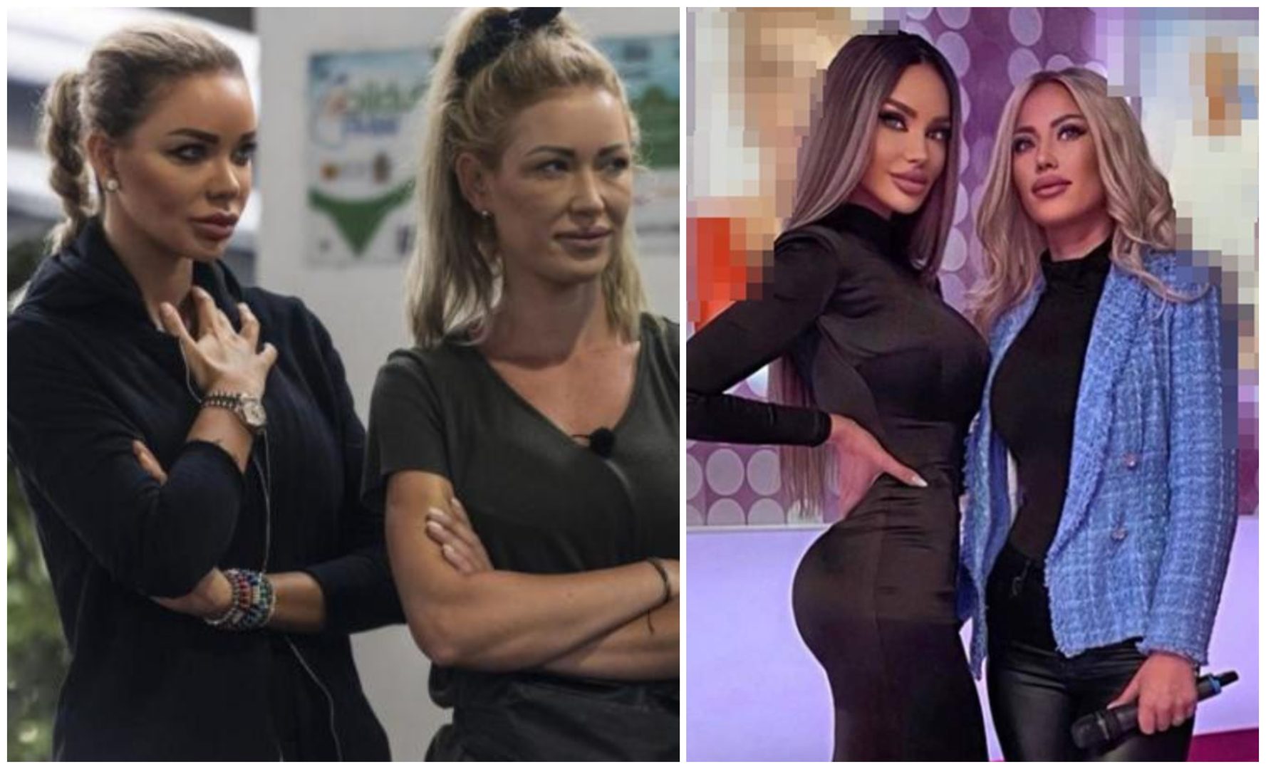 Sora Biancăi Drăgușanu, de nerecunoscut din cauza operațiilor estetice. Seamănă leit cu vedeta