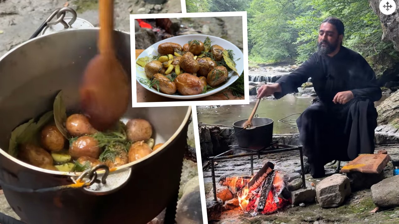 Cartofi mănăstirești la ceaun, rețeta de post a părintelui Dimitrie. Gustul simplu care te cucerește de la prima îmbucătură