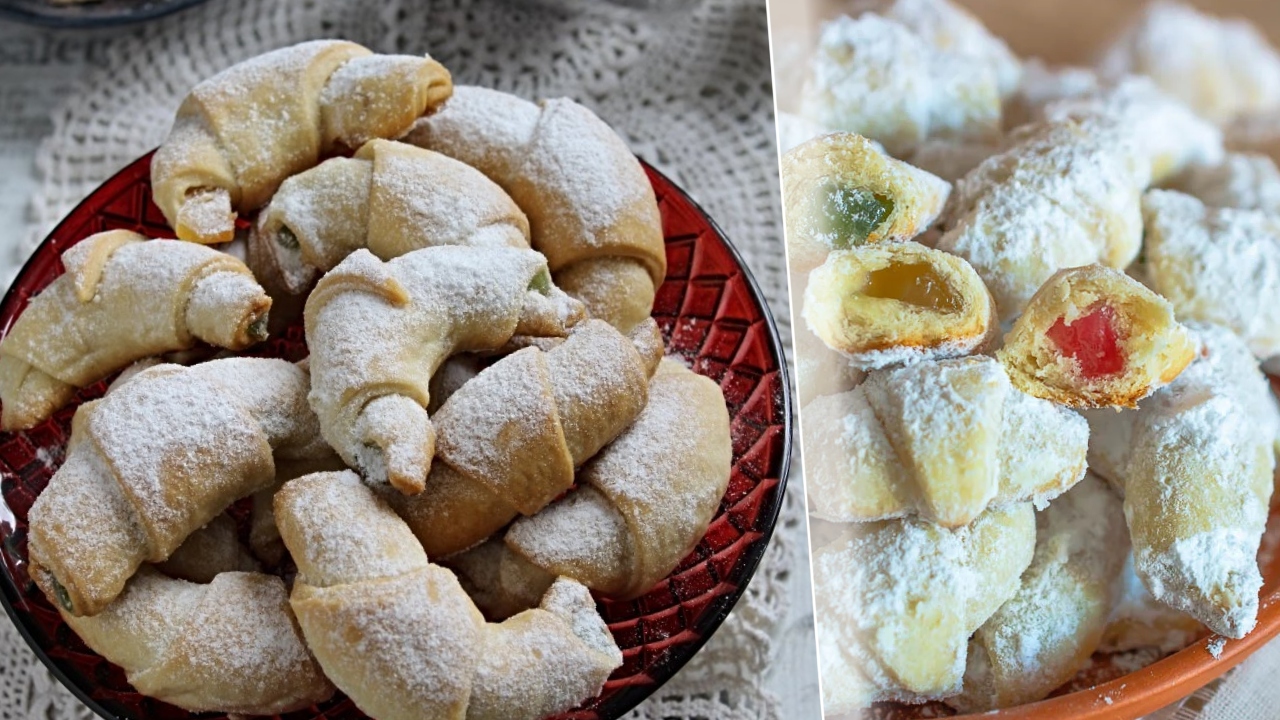 Desertul perfect în perioada postului: cornulețe fragede cu apă minerală și gem. Rețeta pentru un rezultat savuros