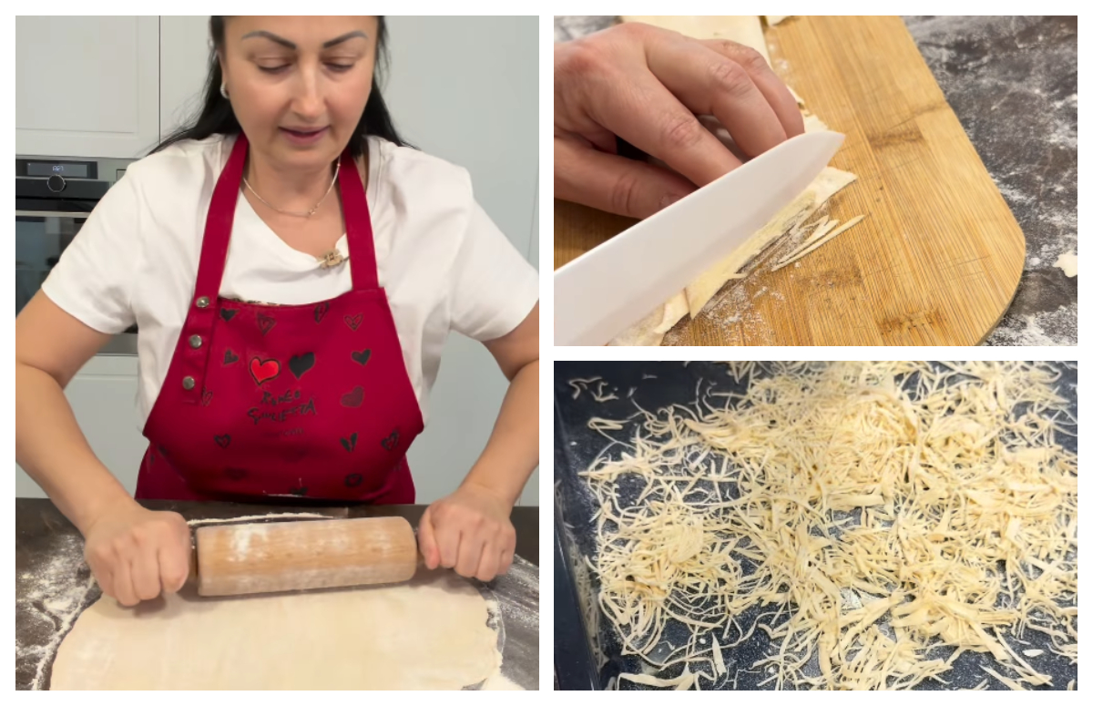 Rețeta de tăiței de casă a Gabrielei Cristea. Iese o supă de pui delicioasă