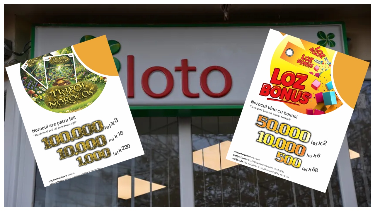 Premii de până la 100.000 de lei cu ”Trifoi Norocos” și ”Loz Bonus” lansate de Loteria Română
