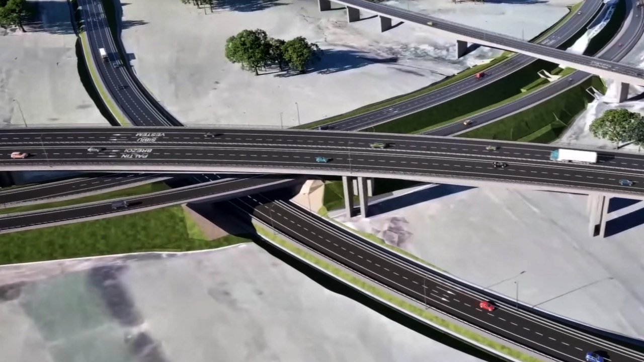 Cel mai complex nod rutier din România, în lucru. Autostrăzile A1 și A13 vor fi reunite printr-o intersecție cu poduri și pasaje
