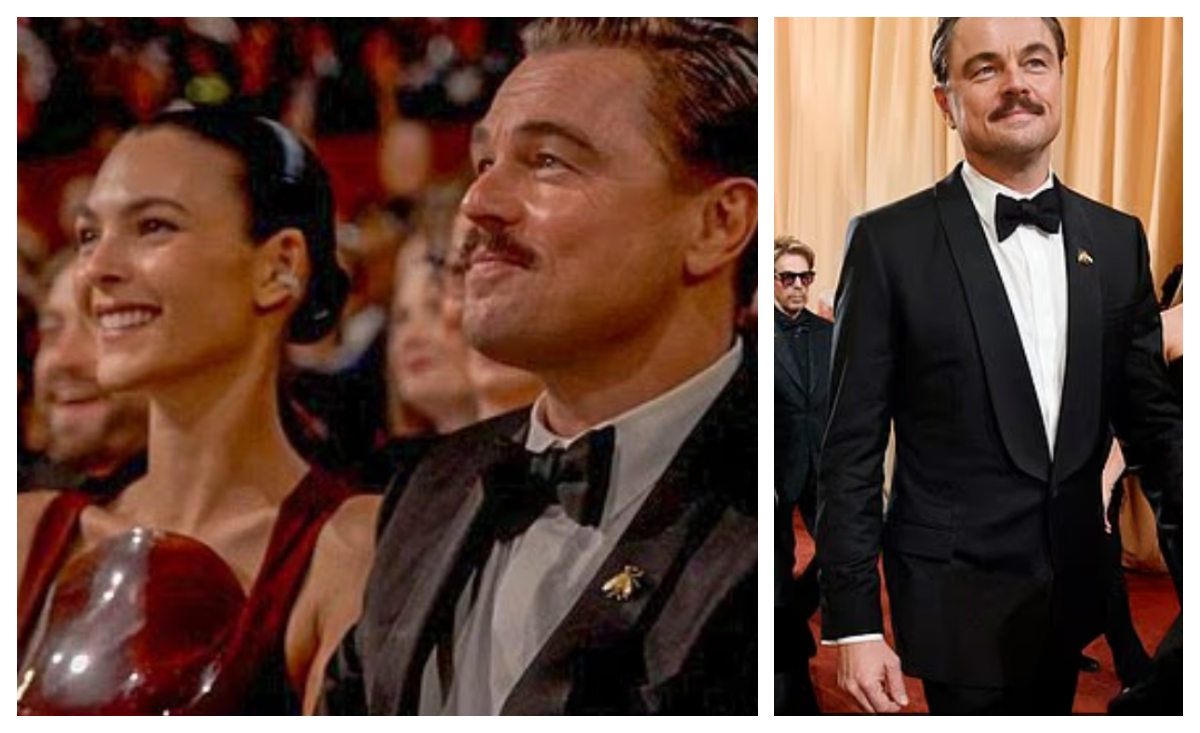 Leonardo DiCaprio, apariție rară cu iubita de 27 de ani la Premiile Oscar. Actorul și-a etalat și noua mustață
