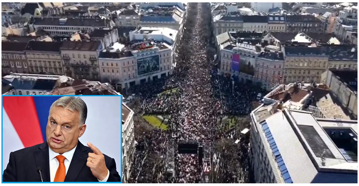 VIDEO Miting istoric la Budapesta împotriva lui Viktor Orban, cu doar o lună înainte de alegeri! Actualul prim-ministru nu mai este favorit în sondajele de opinie