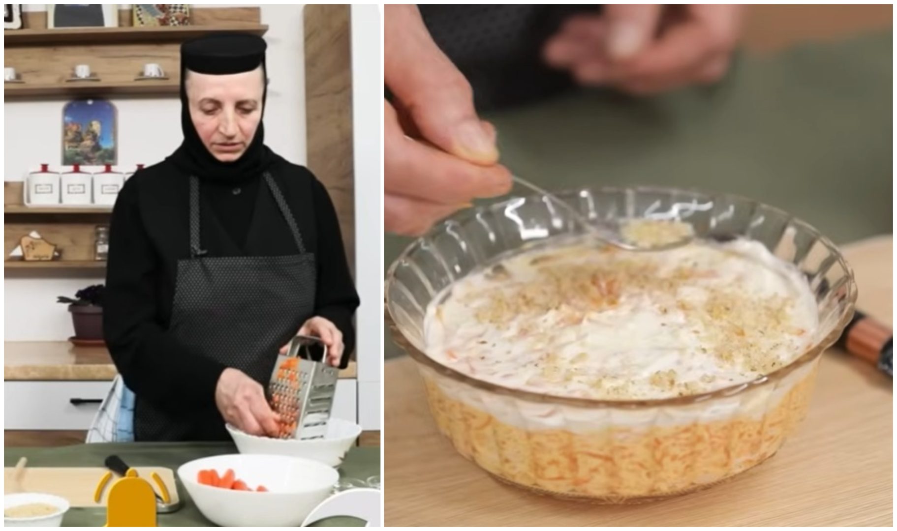Maica Alexandra de la Mănăstirea Chiroiu a dezvăluit rețeta de salată cu morcovi și usturoi. Este potrivită pentru cei care țin post