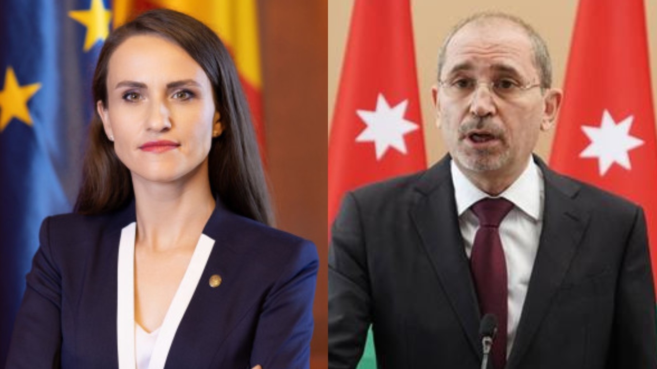 Oana Țoiu pregătește evacuarea cetățenilor români din Iordania. Discuție de urgență cu ministrul de externe iordanian Ayman Hsafadi