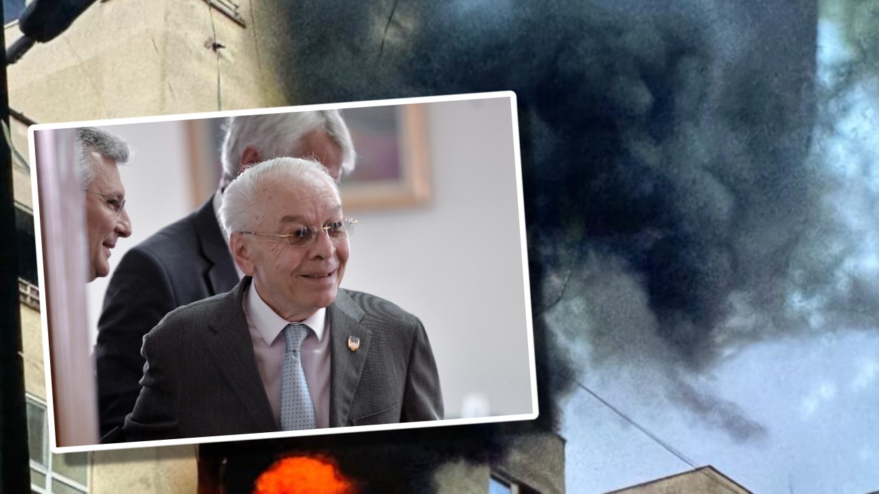 Explozie puternică urmată de incendiu într-un bloc din Capitală. Nicolae Văcăroiu locuiește în acel imobil: „Ne-au scos de pe balcoane cu nacela”