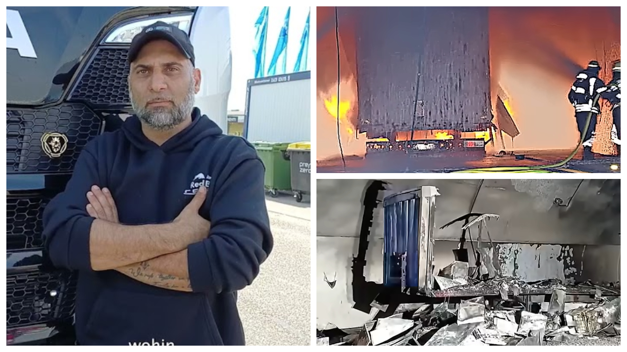 Un șofer de TIR a trimis un mesaj de adio familiei, după ce a crezut că va muri în timpul unui incendiu: „Nu mai ies viu de aici”