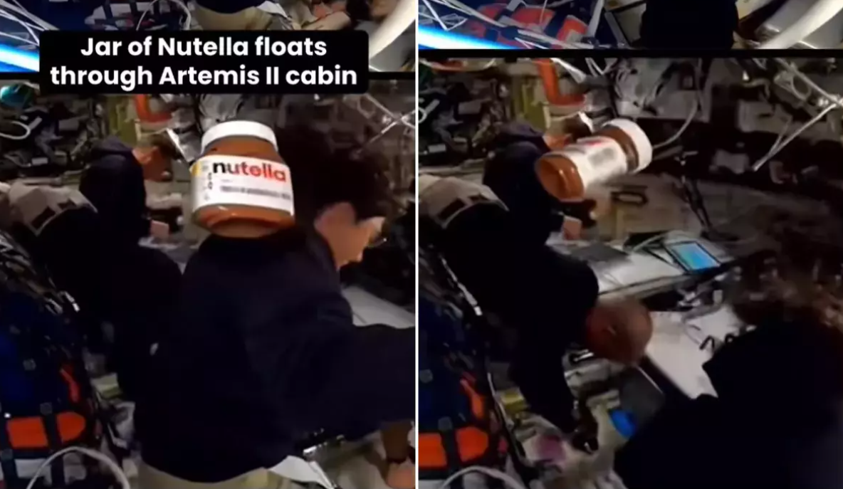 VIDEO Un borcan de Nutella pluteşte în spaţiu cu capsula Orion. „Cel mai mare spot publicitar gratuit din istorie”