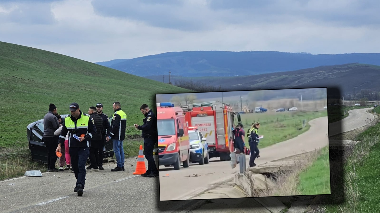 Accident grav în județul Vaslui. Un bărbat a murit după ce a intrat cu mașina într-un cap de pod, iar fiica acestuia se află la spital
