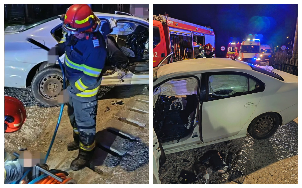 Accident în Vatra Dornei între un TIR și o mașină. Trei tineri au ajuns în stare gravă la spital