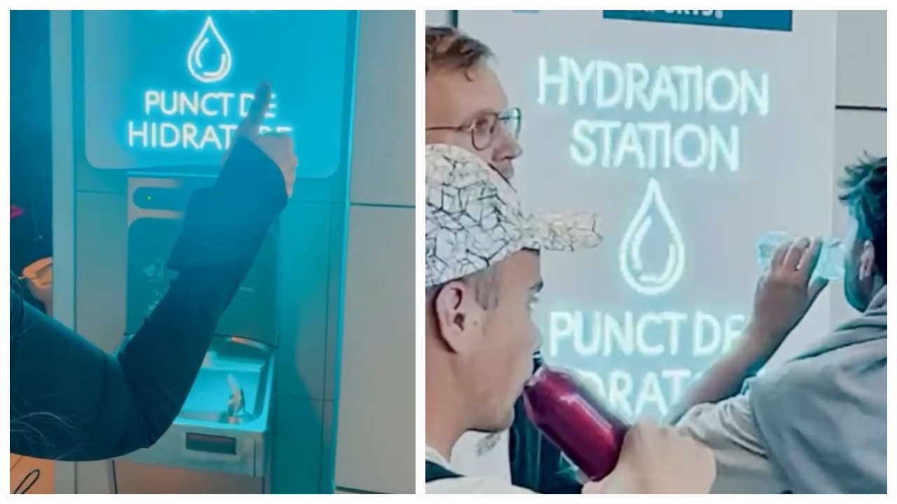 VIDEO Alternativă gratis la apa de 15 lei sticla vândută pe aeroport! De unde pot ”alimenta” călătorii ajunși pe Otopeni sau Băneasa