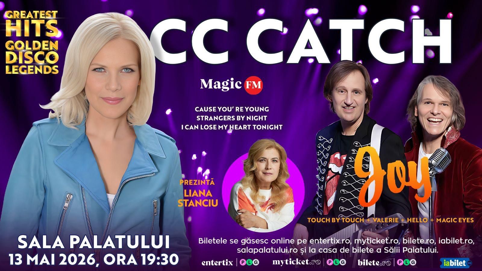Golden Disco Legends la Sala Palatului – CC Catch și Joy readuc epoca de aur a euro-disco