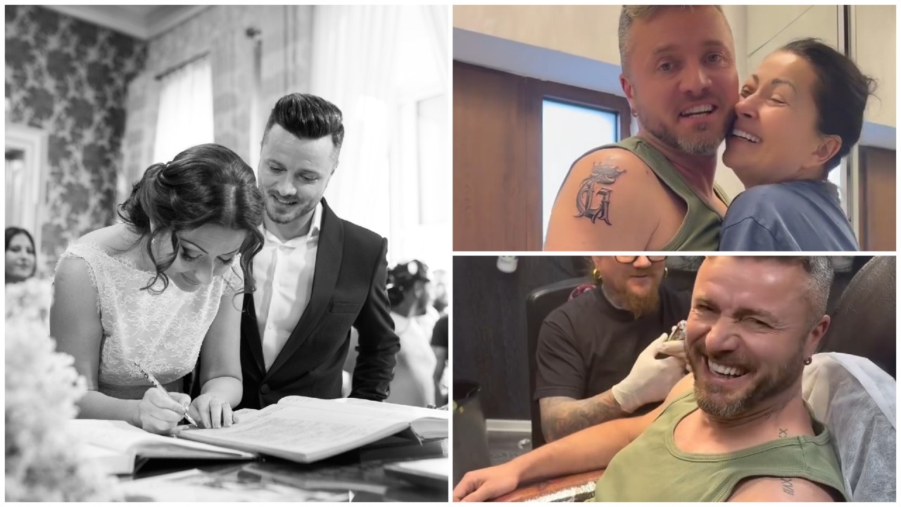 Gabriela Cristea, surprinsă de gestul lui Tavi Clonda după 11 ani de căsnicie. Artistul și-a făcut un tatuaj special