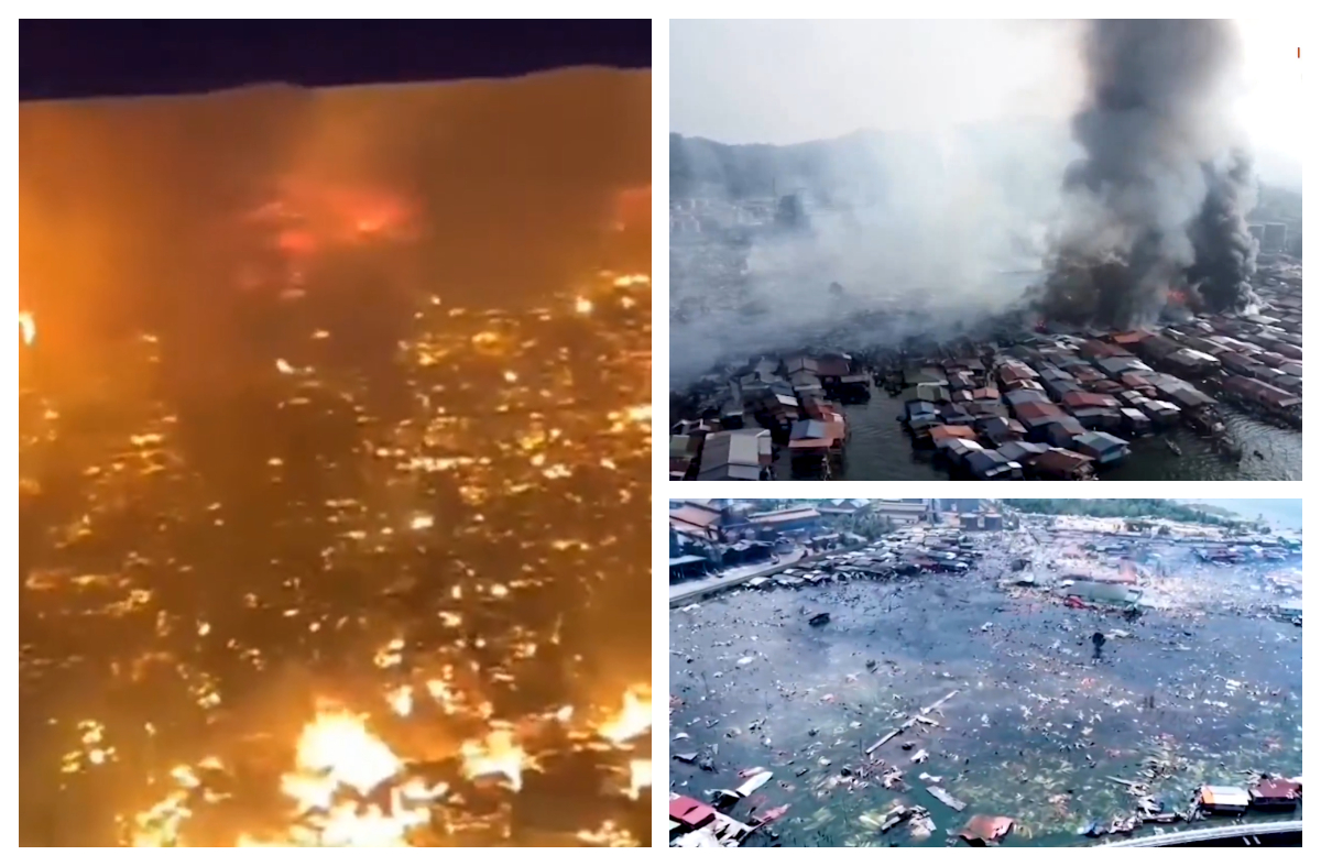 Imagini apocaliptice în Borneo. Un incendiu devastator a distrus 1.000 de case VIDEO