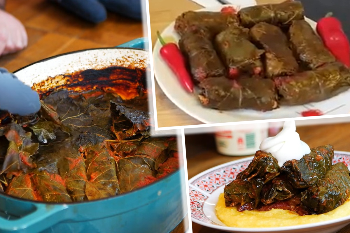 Sărmăluțe cu carne de miel în foi de viță, delicatesa care nu trebuie să-ţi lipsească de pe masa de Paşte. Sunt fragede şi foarte gustoase