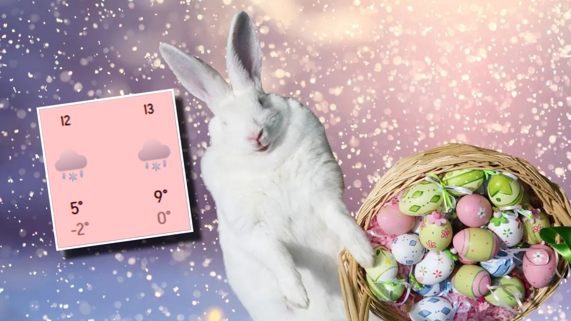 Vortexul polar face ravagii în România de Paște. Unde sunt cele mai mari șanse să ningă în prima și a doua zi a sărbătorilor pascale