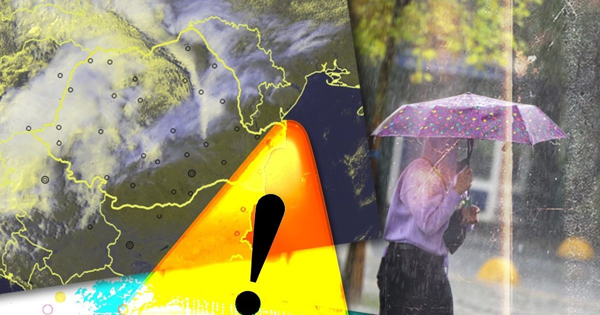 ANM a refăcut hărțile meteo. Vremea se strică în toată țara, un val de aer rece aduce ploi, vijelii și grindină