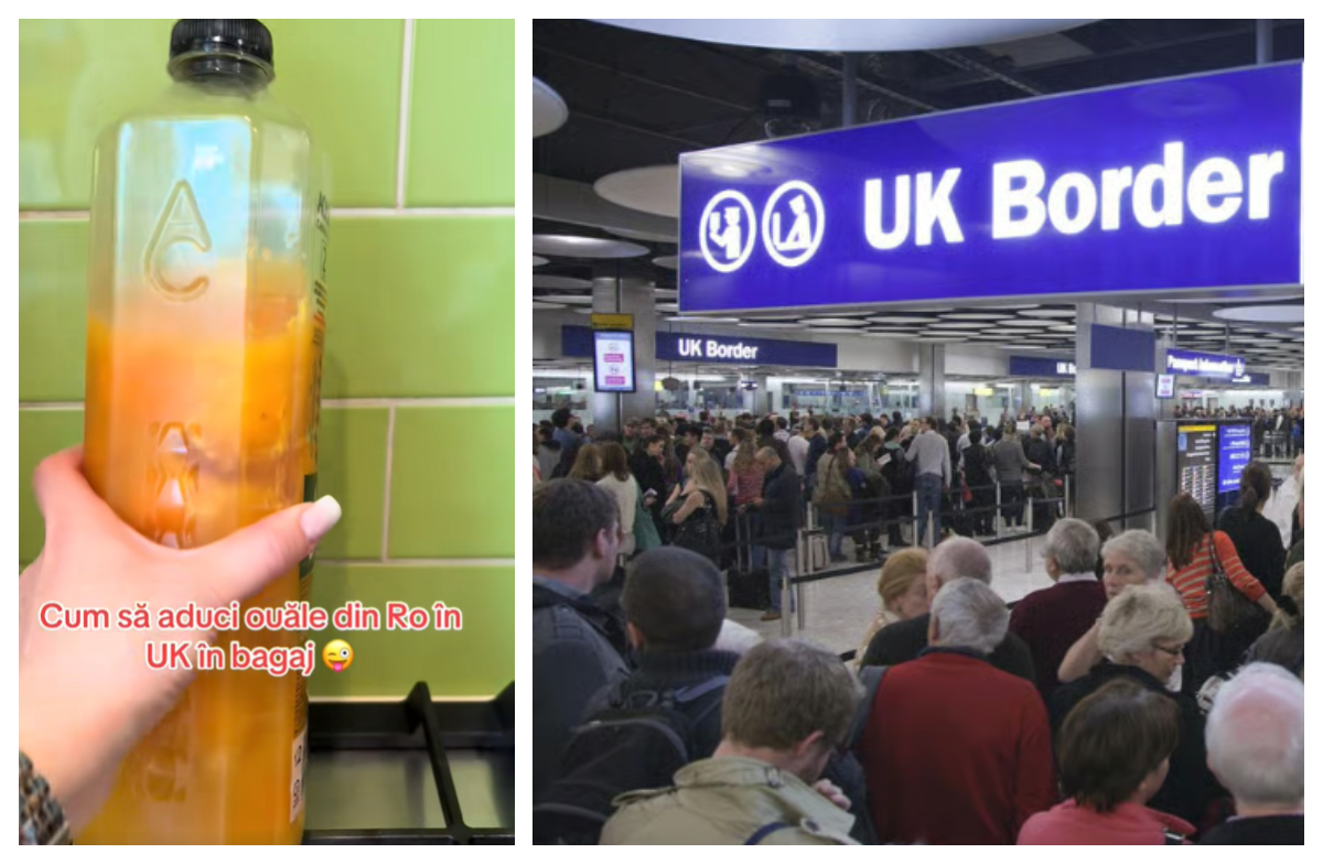 VIDEO VIRAL Cum păcălesc românii controalele la aeroport pentru a duce alimente în Marea Britanie