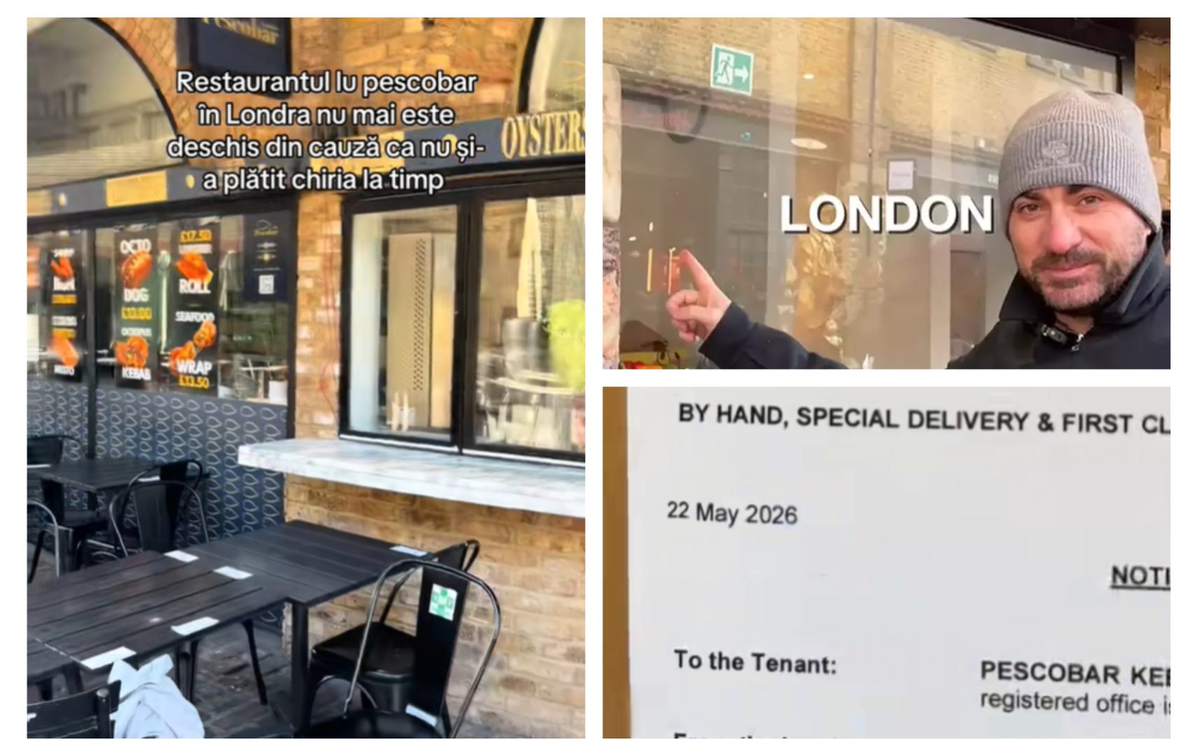 Ce-ai făcut, Bobiţă? Restaurantul lui Pescobar din Anglia, cu lacăt pe uşă pentru neplata chiriei VIDEO
