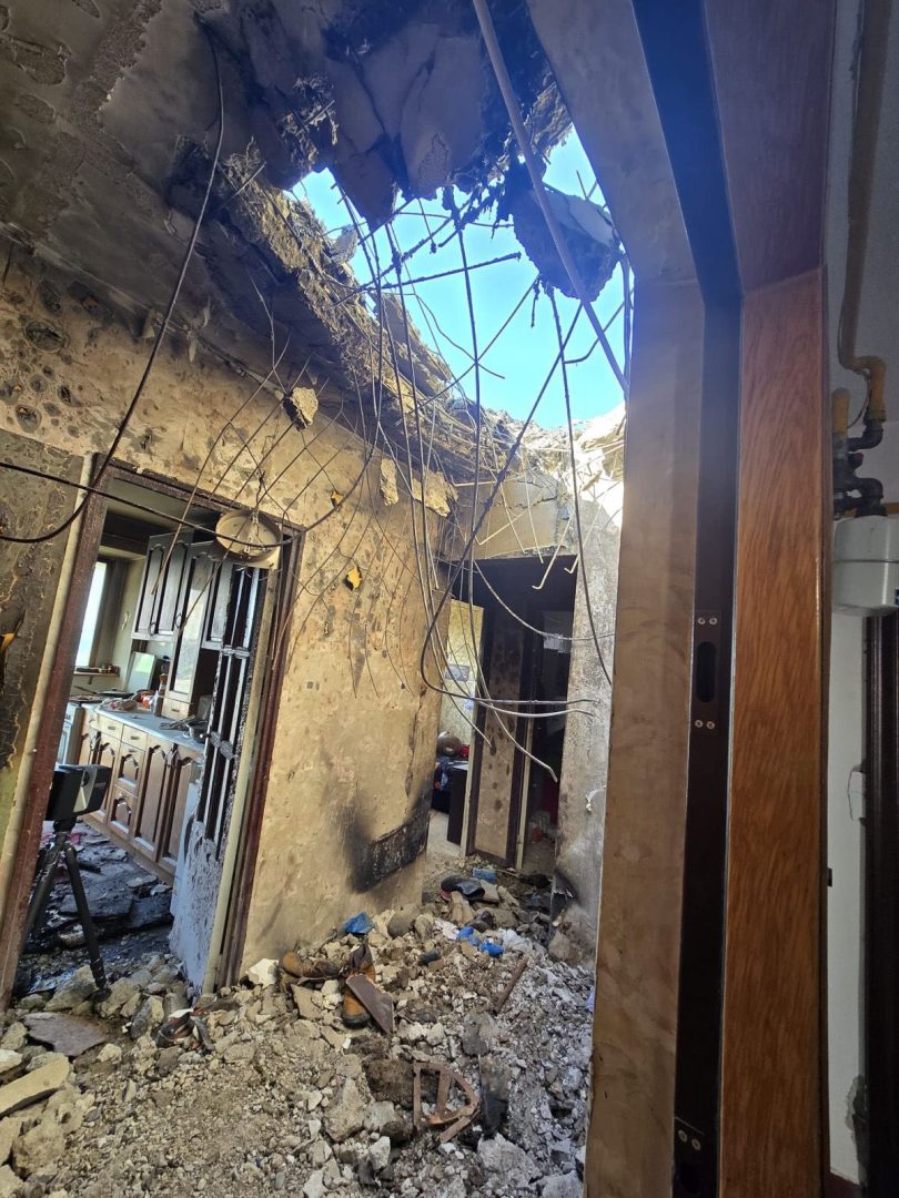 apartamentul din Galați lovit de dronă