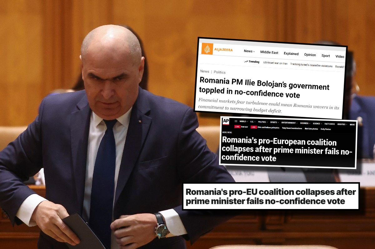 Reacții din presa internațională după căderea Guvernului Bolojan: „Urmează o nouă perioadă de instabilitate politică într-o țară UE”/”Rezultatul votului riscă să arunce din nou ţara în turbulenţe politice”
