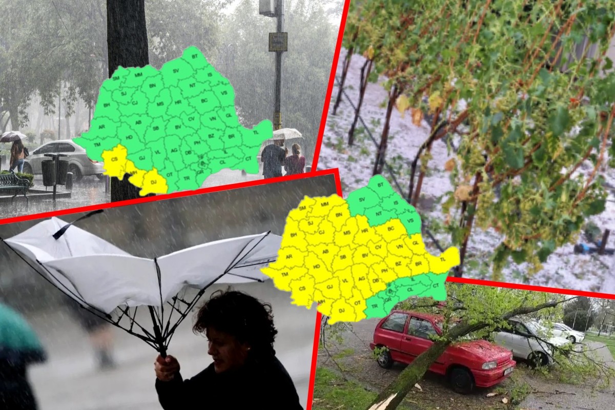 Cod galben de vânt puternic, vijelii şi grindină în aproape toată țara. Început de vară capricios din punct de vedere meteorologic