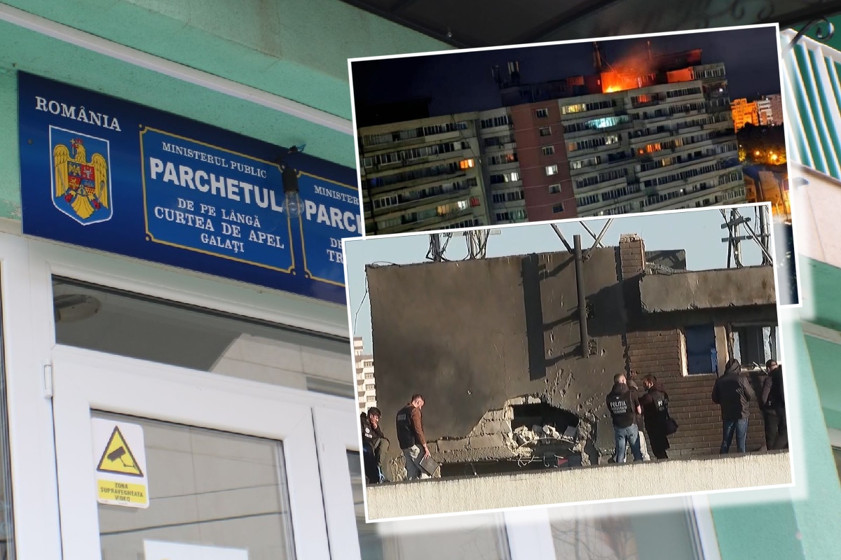 Dosar penal după explozia dronei prăbușite pe un bloc din Galați. Faptele cercetate: tentativă de omor calificat, distrugere și încălcarea Codului aerian