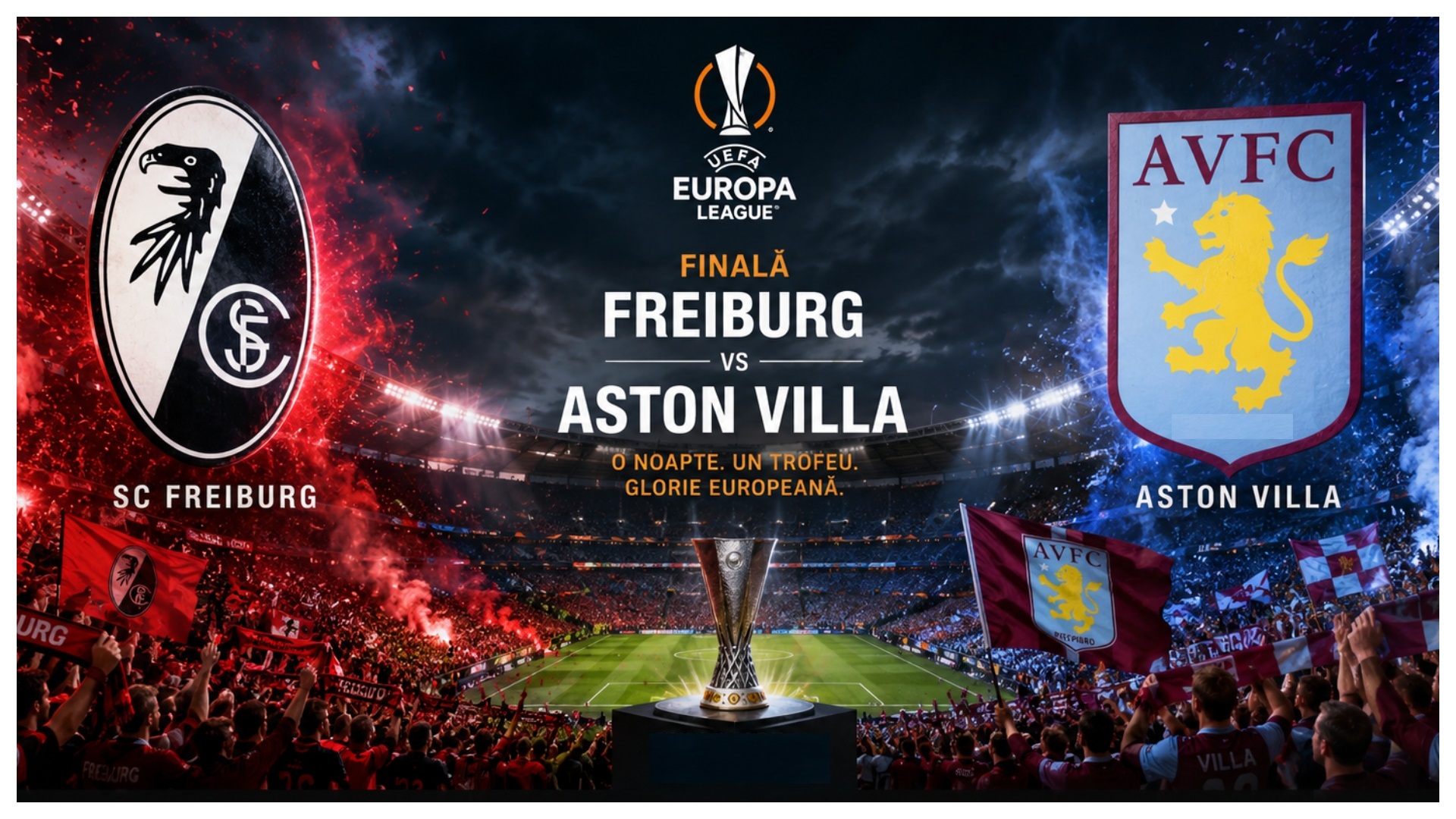 LIVE Freiburg – Aston Villa ONLINE VIDEO. Unde vezi finala Europa League în direct la TV