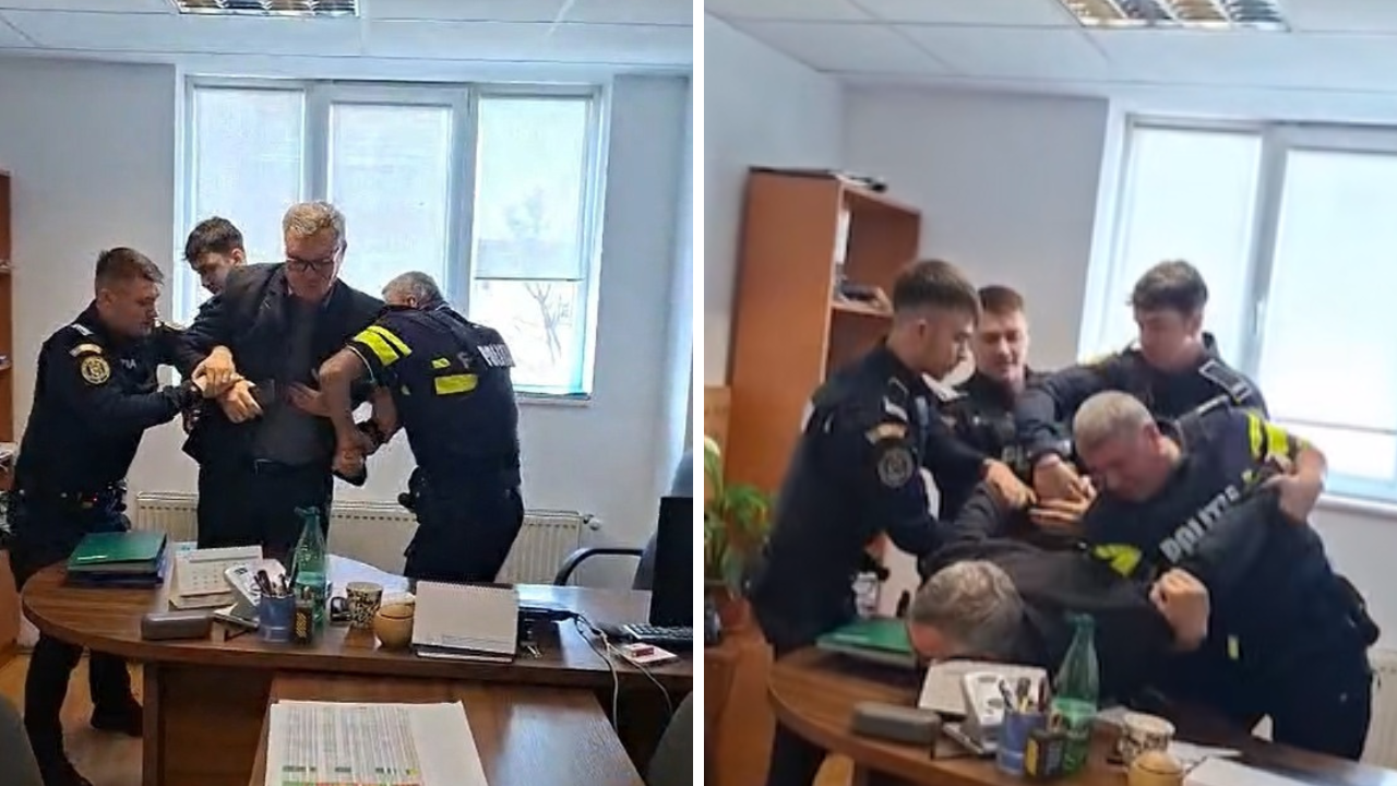 VIDEO Lovitură la Garda Forestieră: Fostul șef, ridicat de polițiști și scos în cătușe chiar din birou