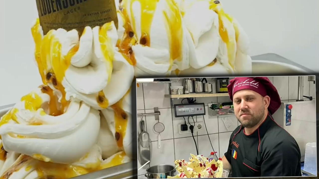 Un român din Craiova a devenit popular în Germania după ce a creat înghețată din bere: „Este vegană”