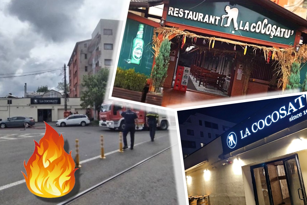 Incendiu de proporții la celebrul restaurant La Cocoșatu. Risc de propagare la clădirea învecinată