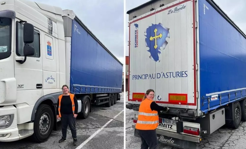O tânără de 32 de ani a lăsat jobul de birou pentru a fi șoferiță de TIR, în Spania: „Nu mi se pare greu, sunt toată ziua pe drum”