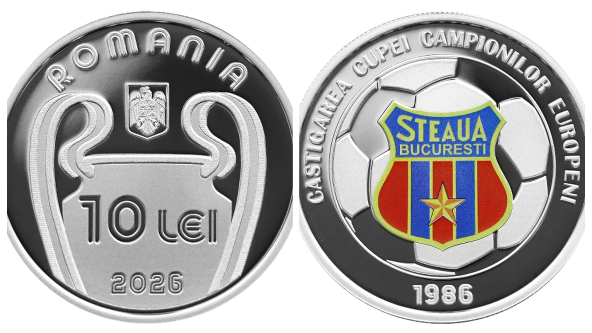 BNR lansează monede cu tema „Steaua București – 40 de ani de la câștigarea Cupei Campionilor Europeni”
