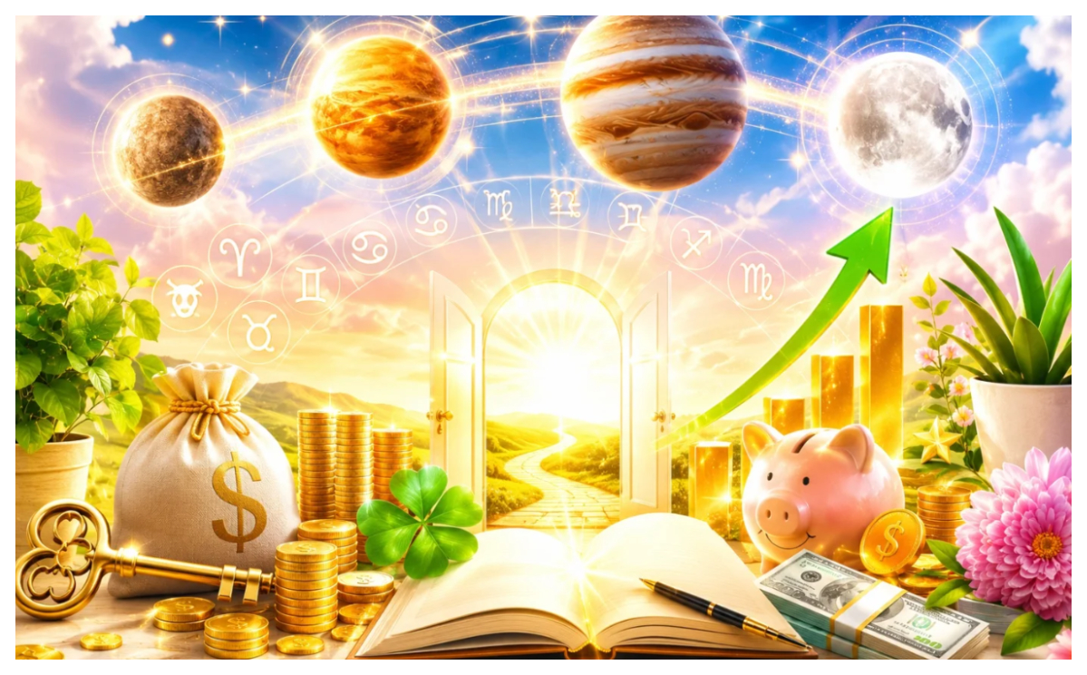 Mai sunt două zile din alinierea planetară Mercur–Venus–Jupiter–Lună! Universul deschide un portal al oportunităților pentru aceste 4 zodii. Vezi cine poate atrage bani și șanse unice!