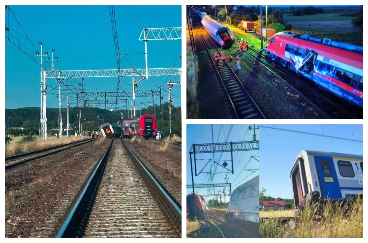 Cod roşu de intervenţie, noi imagini cu trenurile de pasageri care s-au ciocnit în Polonia. Creşte bilanţul victimelor