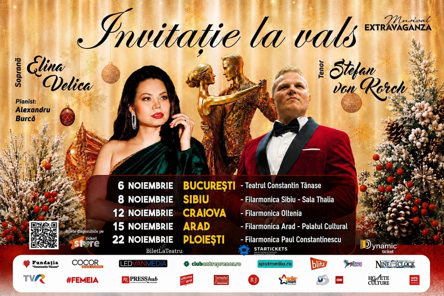 Tenorul ŞTEFAN von KORCH aduce concertul „INVITAȚIE LA VALS” la Bucureşti, Sibiu, Craiova, Arad şi Ploieşti în luna noiembrie