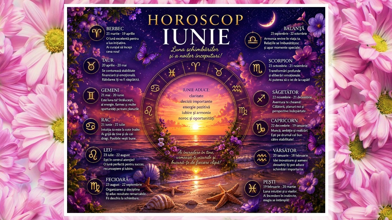 Horoscop 13 iunie 2026: Stabilitate și energie pozitivă. Ai grijă la buget, cheltuielile neprevăzute îți pot da planurile peste cap!
