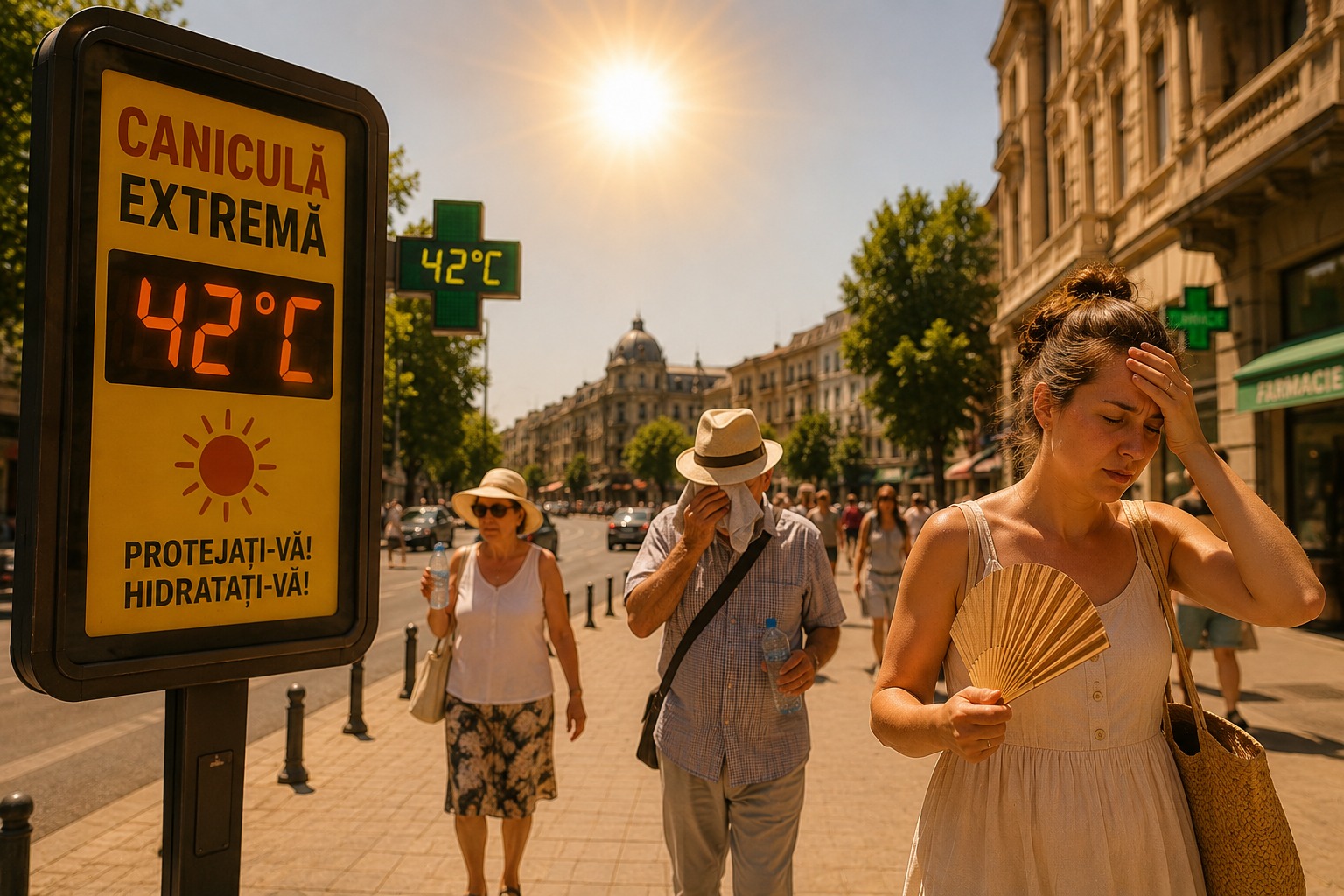 Prognoza meteo. Va fi cumplit de cald şi la umbră toată săptămâna. Canicula va fi străpunsă de furtuni violente după-amiaza