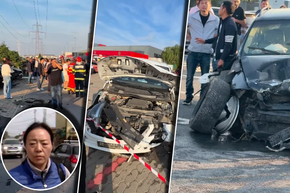 Răsturnare de situație în cazul accidentului produs de o șoferiță din China în parcarea centrului comercial Dragonul Roșu. Femeia tocmai fugise de la un alt accident