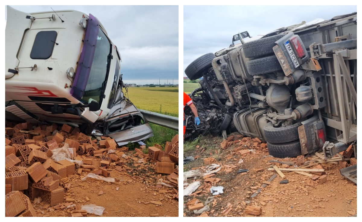 Accident grav pe Centura Timișoarei. Un bărbat a murit pe loc, imagini șocante de la fața locului