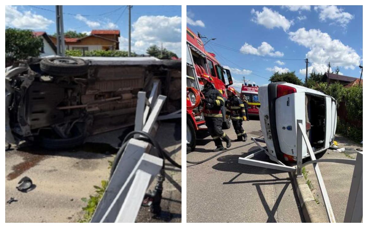 Accident cumplit în Prahova. Un tânăr de 25 de ani a murit după ce s-a răsturnat cu mașina
