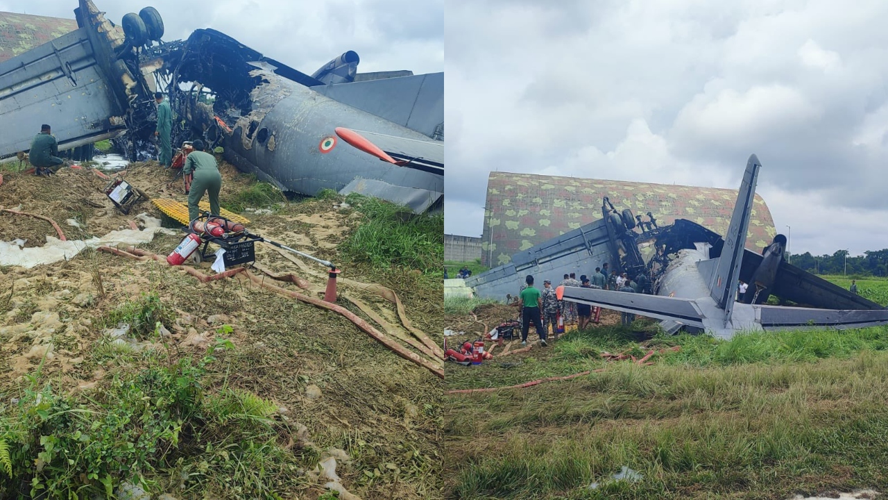 Cel puțin cinci oameni au murit după ce un avion militar indian de proveniență rusească s-a prăbușit la aterizare VIDEO